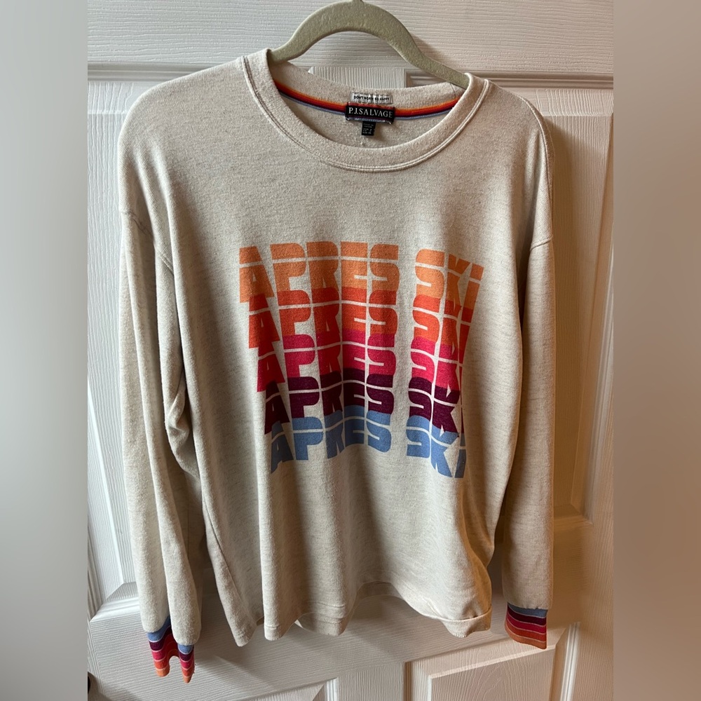 P.J. Salvage Apres Ski Pajama Top with Multicolor Accents